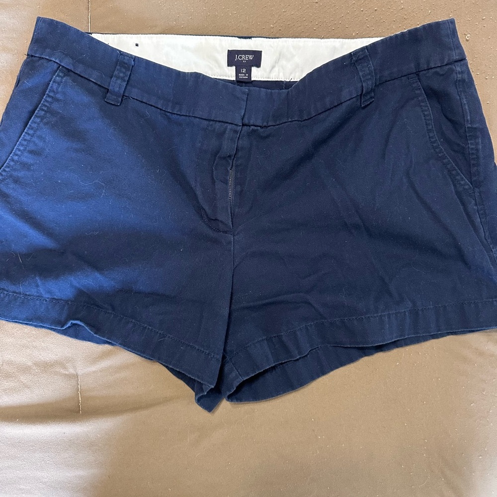 J. Crew Navy Cotton Blend Women's Shorts size 12